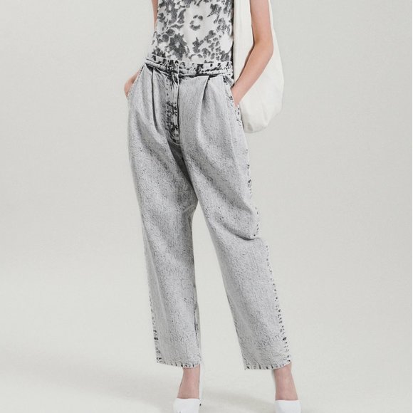 Rachel Comey Killian Pant Size 4 in Cement Acid Wash Japanese Denim NEW - Picture 3 of 11
